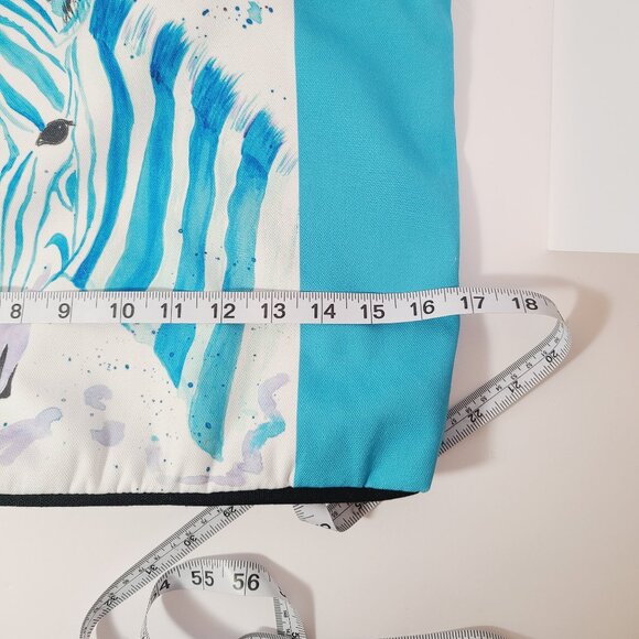 Blue Zebra Art Tote Bag by Angie Bryan Creations - Picture 4 of 6